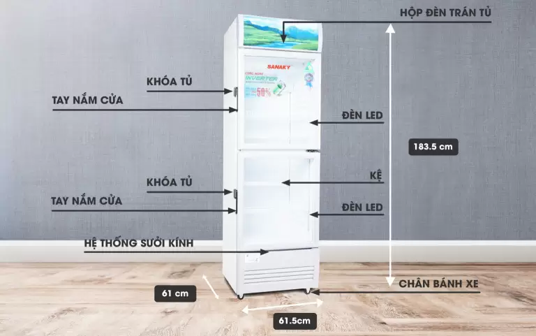 358w3l - Tủ mát Inverter Sanaky VH-358W3L 350 lít 358w3l - 358w3l