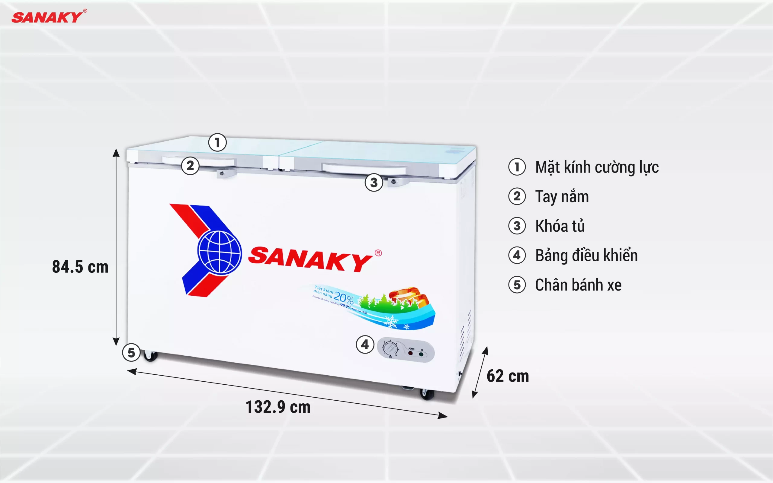 tủ đông sanaky VH-4099A2KD 400 lít