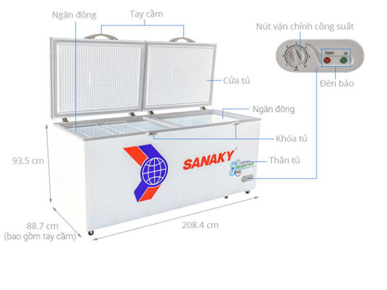 sanaky vh 8699hy3 note 1 1 e1734591819798 - Tủ đông Sanaky 860 lít: Giá 4 mẫu và cách chọn Tủ đông Sanaky 860 lít VH-8699HY3 Smart Inverter một ngăn hai cánh
