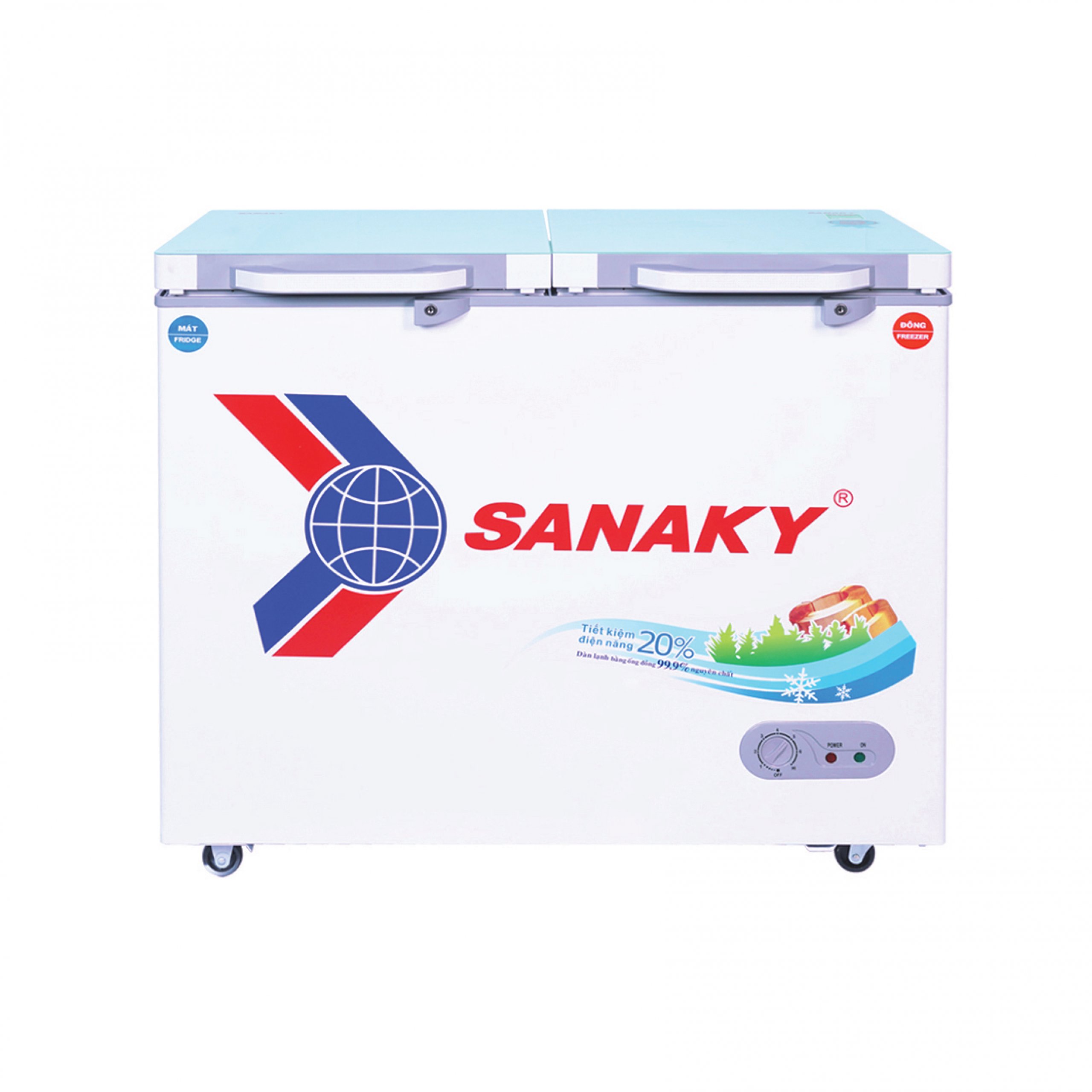 2599 2899W2KD ok scaled 1 - Tủ đông Sanaky 660 lít: Bảng giá và các mẫu phổ biến VH-6699W4K có hai ngăn đông – mát với tổng dung tích sử dụng 485 lít.